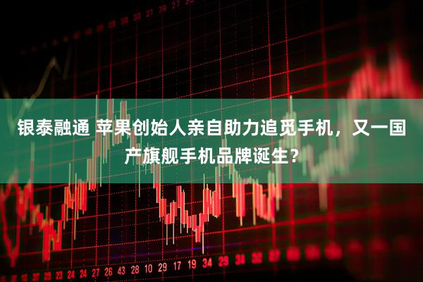 银泰融通 苹果创始人亲自助力追觅手机，又一国产旗舰手机品牌诞生？