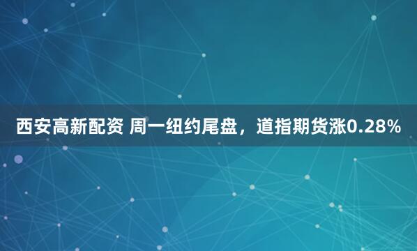 西安高新配资 周一纽约尾盘，道指期货涨0.28%